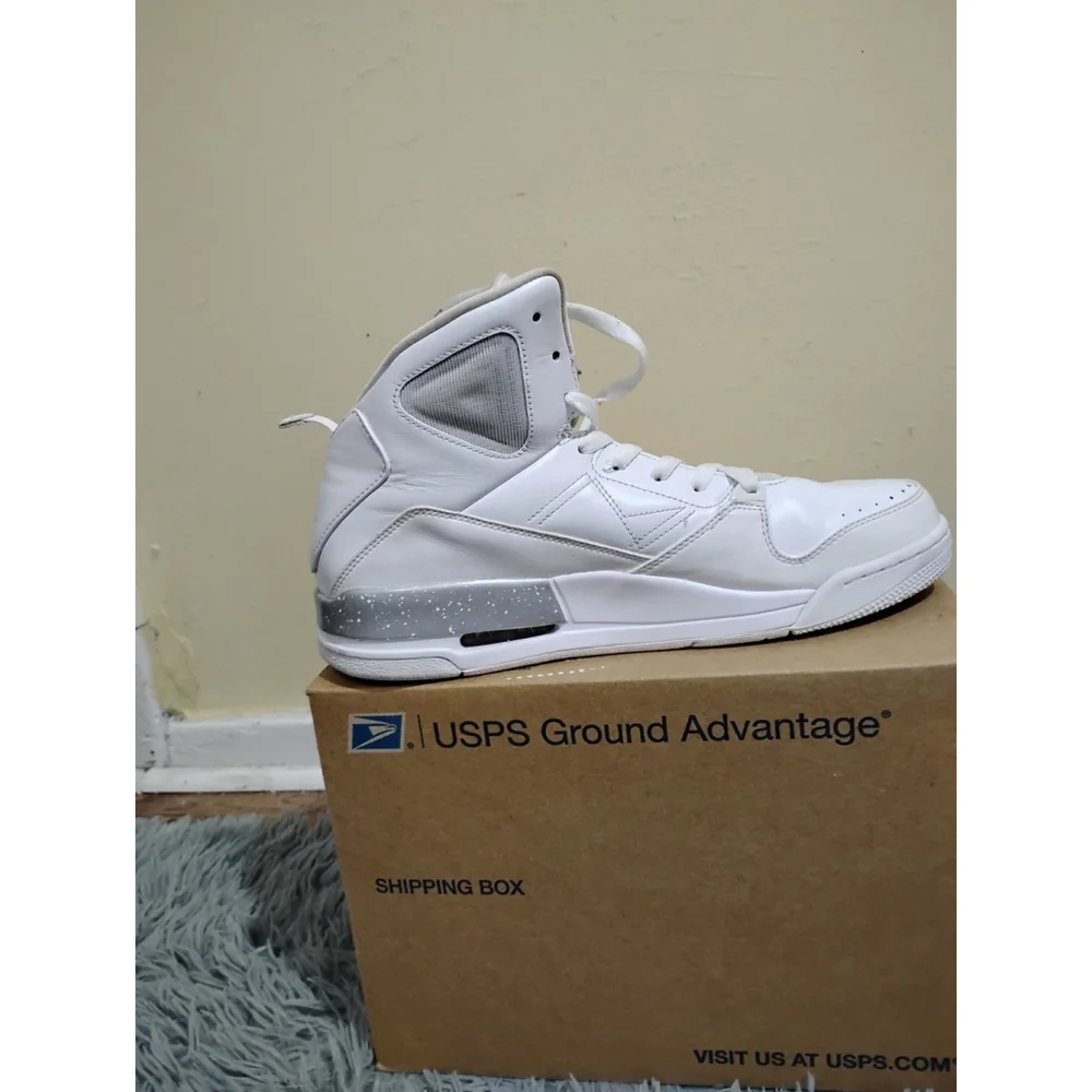 Nike Air Jordan(2013) Flight SC-3 Men Size 11.5 White Silver Sneakers 629877-100 - Picture 10 of 12